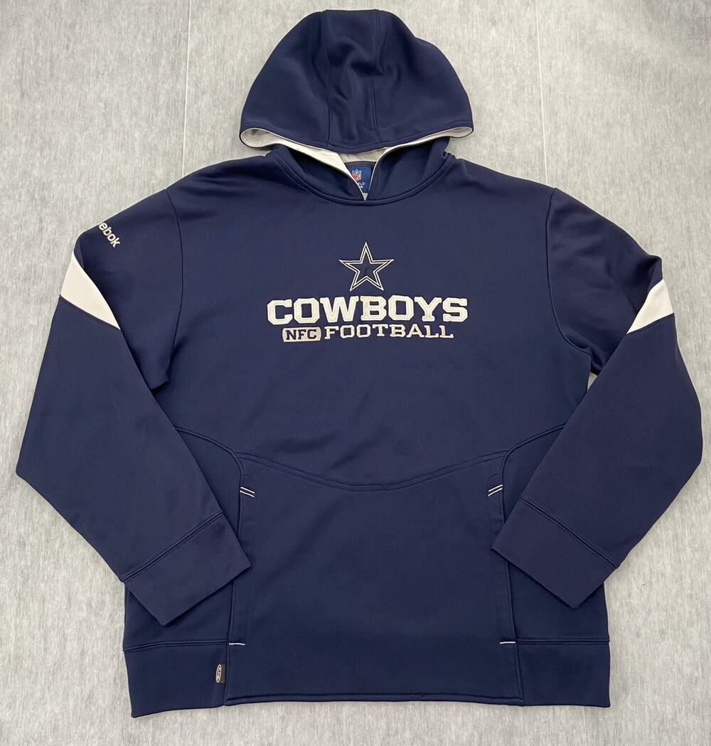 Dallas Cowboys Sweater Adult Medium Blue Hoodie Pullover NFL Football Logo Men M